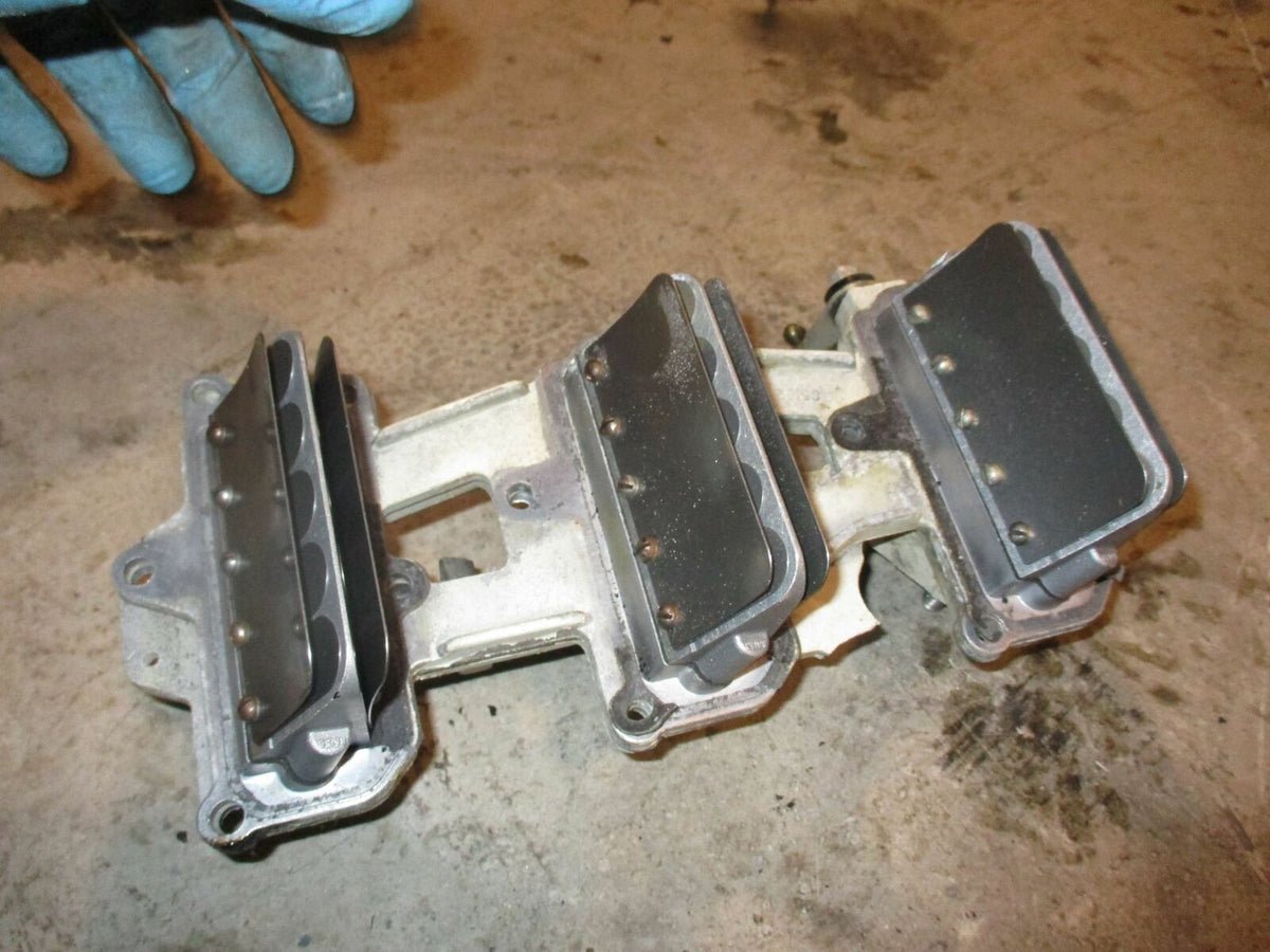 Force 2 stroke outboard intake manifold with reed valves