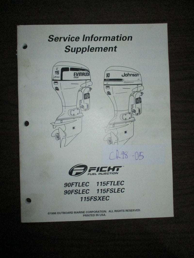 Evinrude/Johnson 90-115hp FTLEC/FSLEC/FSXEC Service Information [P/N: CR98-05]