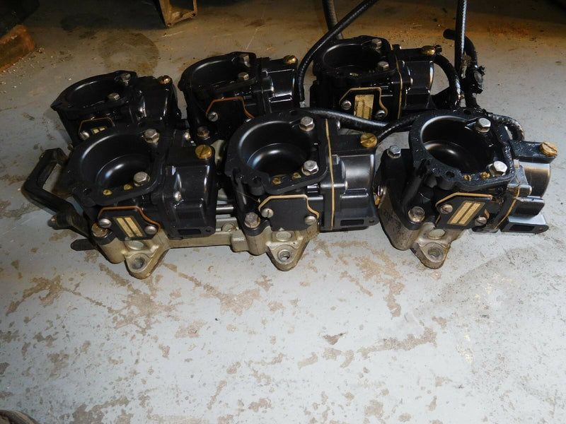 1988 Johnson 200hp J200TXCCR outboard Carburetor Set 398360