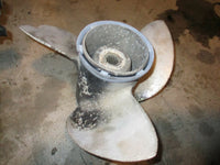 Load image into Gallery viewer, Johnson 115hp 2 stroke outboard aluminum propeller 14 1/2 by 19
