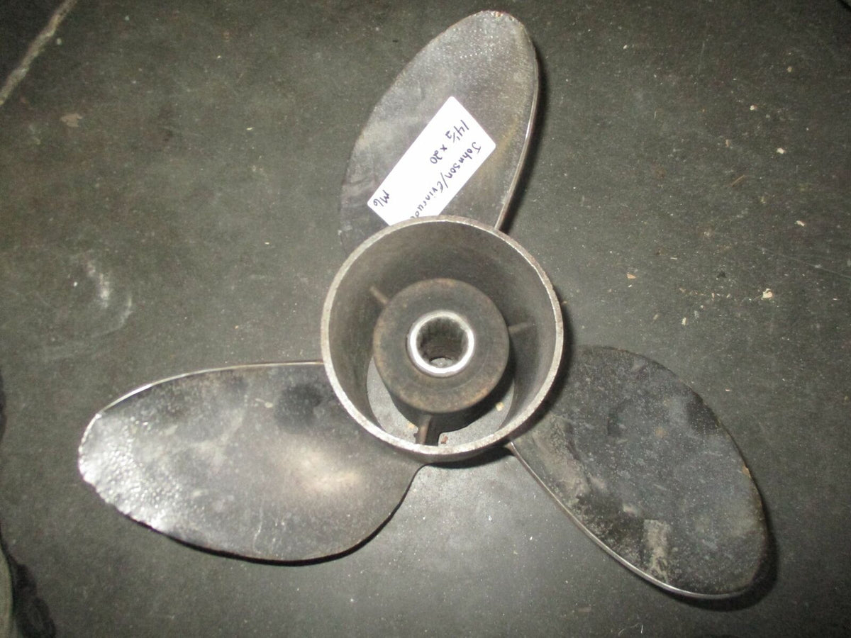 Johnson Evinrude outboard stainless steel propeller 14 1/2 by 20 (398502)