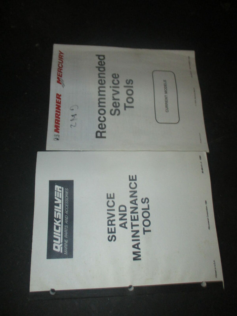 NEW Mercury Mariner Quicksilver Service and Maintenance Tools Manual