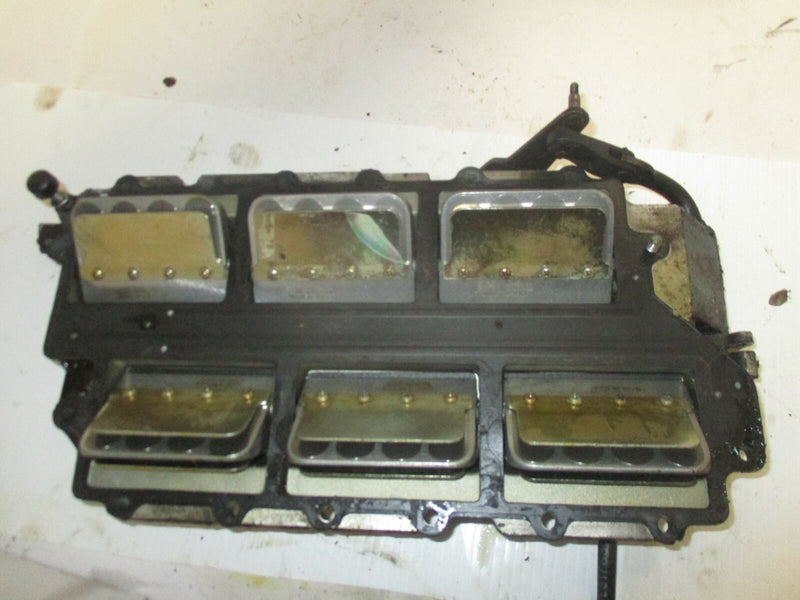 Johnson GT 150hp 2 stroke outboard intake manifold with reed valves (331836)