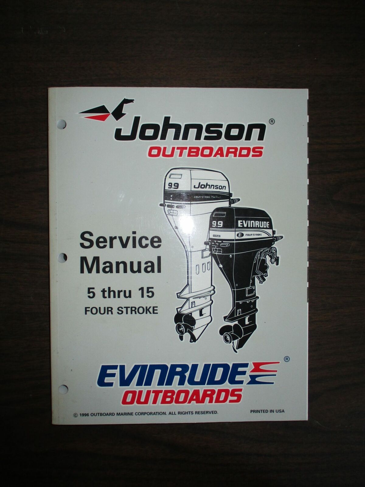 Johnson OMC 5-15hp 4-Stroke Models Service Manual [P/N: 507262]