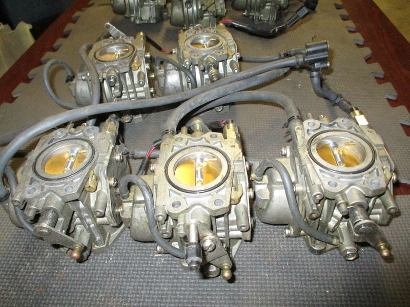 1996 225hp Yamaha 2-Stroke Outboard Carburetor Set of 5 [62J-02] 62J-14301-02