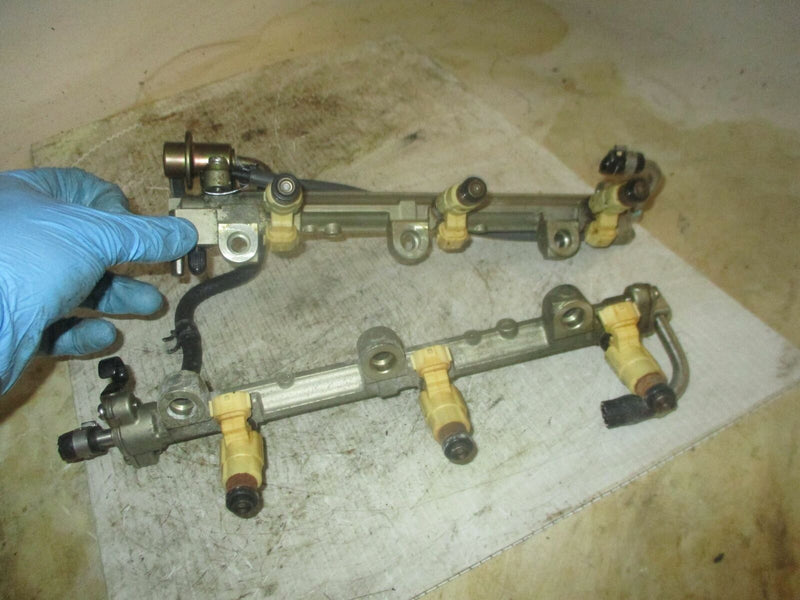 Yamaha 225hp 4 stroke outboard fuel rail with injector set (69J-13160-00-00)