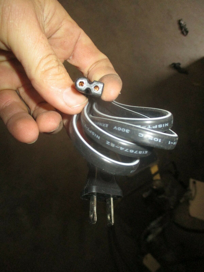 6ft 7A 125V 2 prong power chord