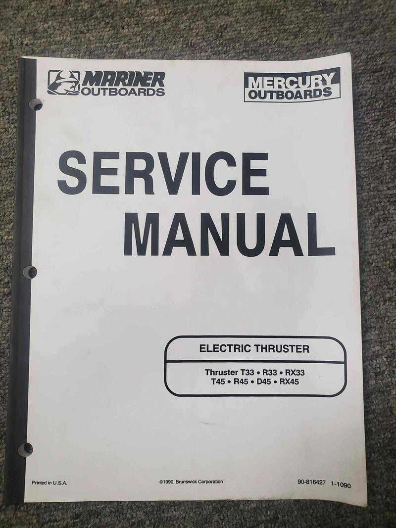 Mercury Mariner T33/45 R33/45 RX33/45 D45 Electric Thruster Manual [90-816427]