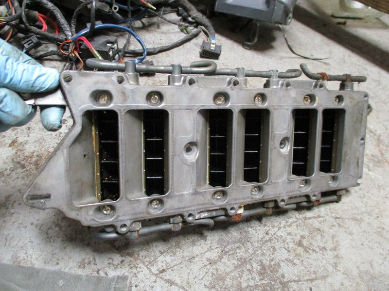 1997 Yamaha OX66 SWS 225 outboard S225TXRV intake manifold with reeds 65j-13610