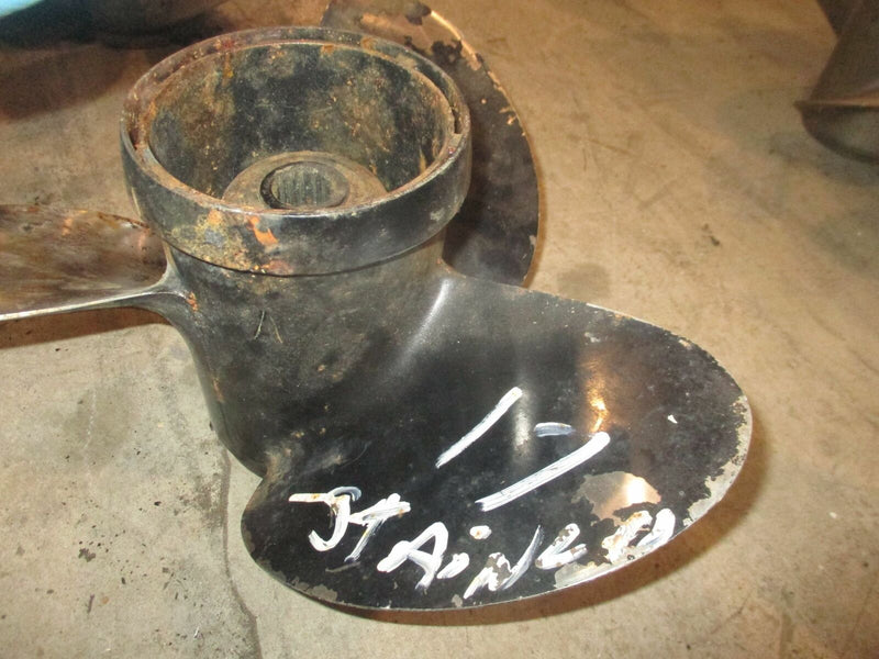 Johnson Evinrude outboard stainless steel propeller 15 by 17 (387518)