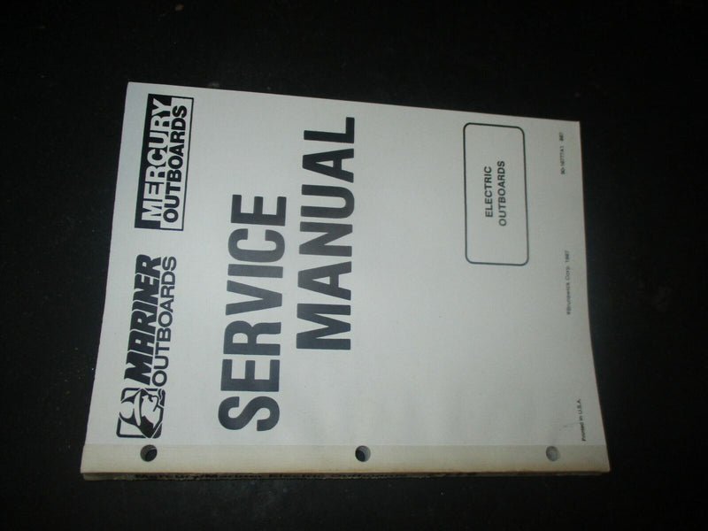 NEW Mercury Outboard Service Manual Electric Outboards