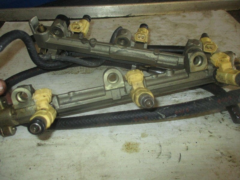 Yamaha 225hp 4 stroke outboard fuel rail with injector set (69J-13160-00-00)