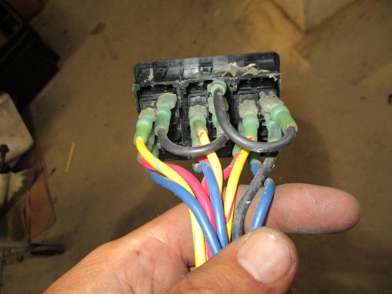 Triple outboard engine toggle switch set