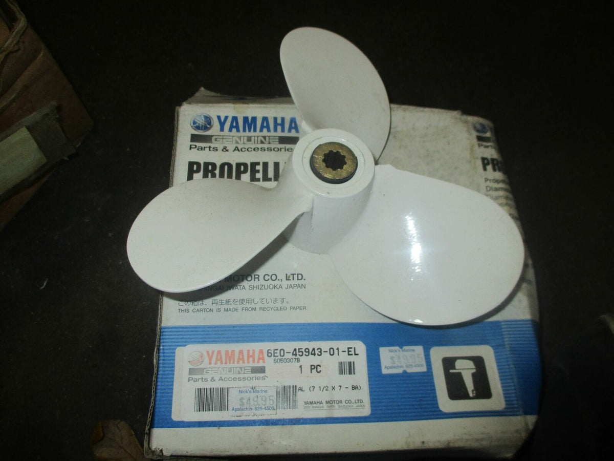 NEW OEM Yamaha outboard aluminum propeller (6E0-45943-01-EL)