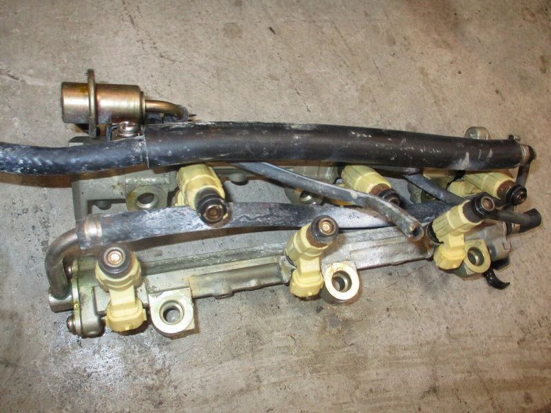 Yamaha 225hp 4 stroke outboard fuel rail with injector set (69J-13160-00-00)