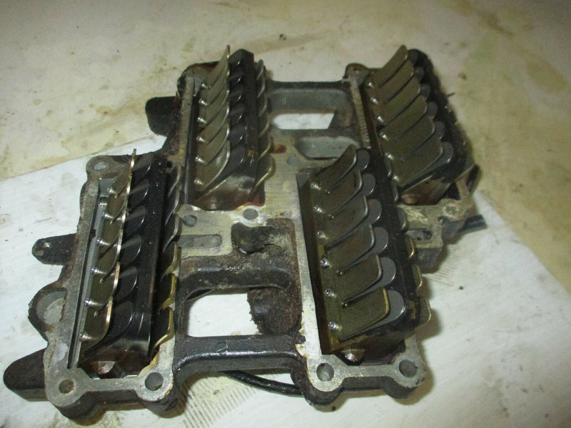 OMC Seadrive V4 2 stroke outboard intake manifold with reed valves (332243)