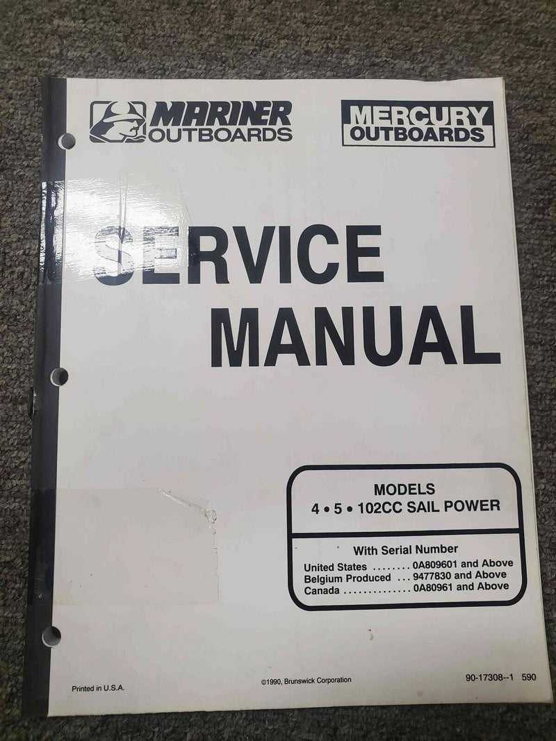 Mercury Mariner 4/5hp 102cc Sail Power Service Manual [90-17308-1]