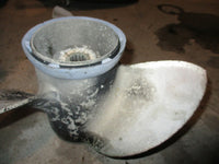 Load image into Gallery viewer, Johnson 115hp 2 stroke outboard aluminum propeller 14 1/2 by 19
