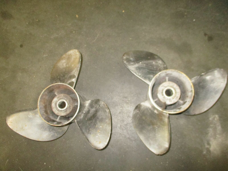 Johnson Evinrude outboard Viper stainless steel propeller PAIR 13 3/4 by 17