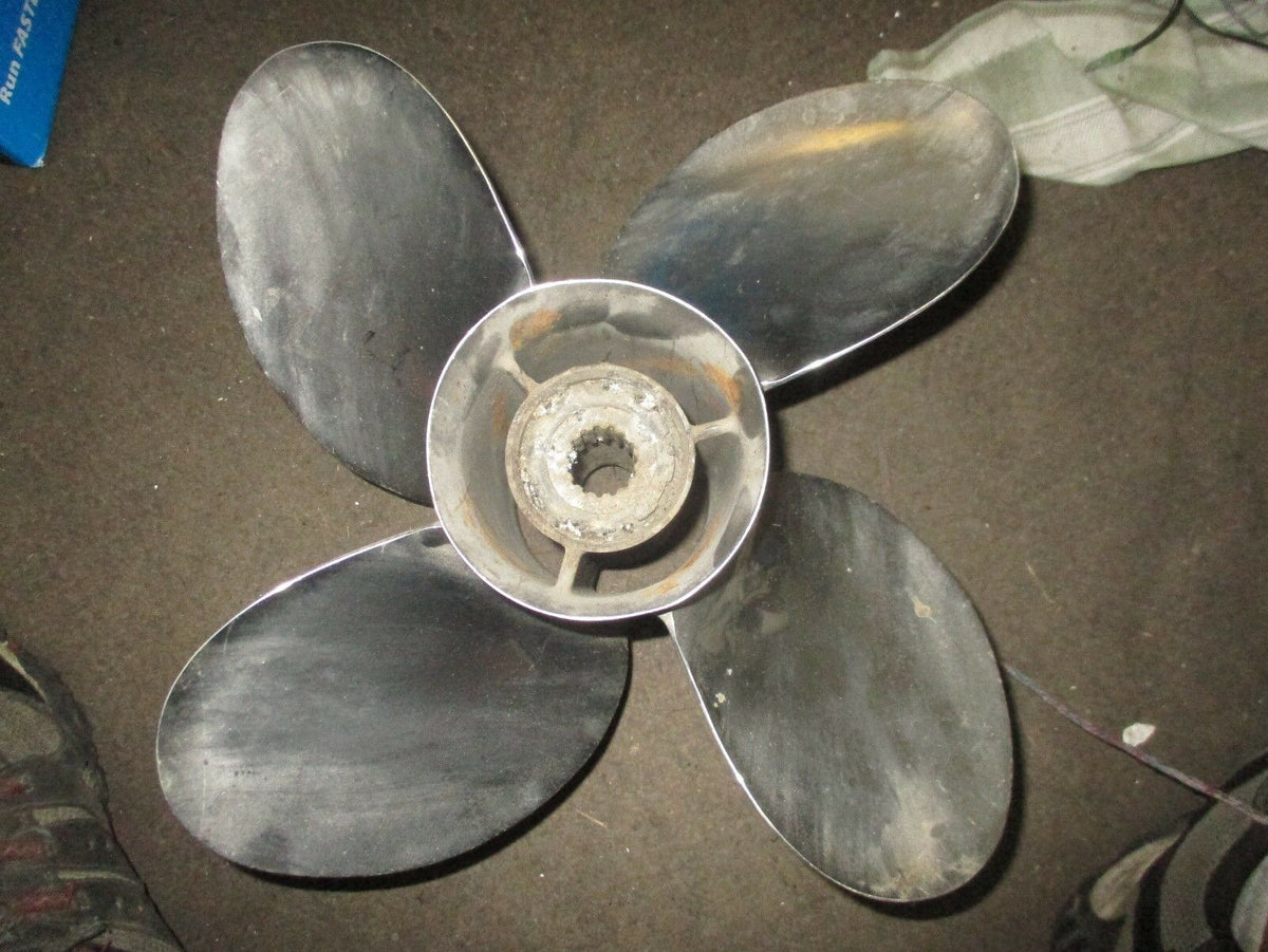 Mercury 14 1/4 x 20 V6 4 blade counter Stainless steel propeller
