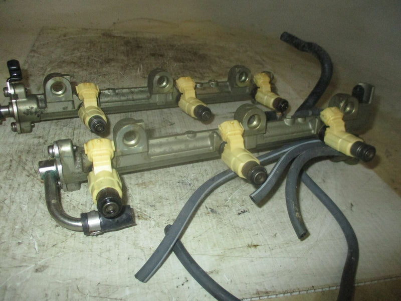 Yamaha 225hp 4 stroke outboard fuel rail with injector set (69J-13160-00-00)