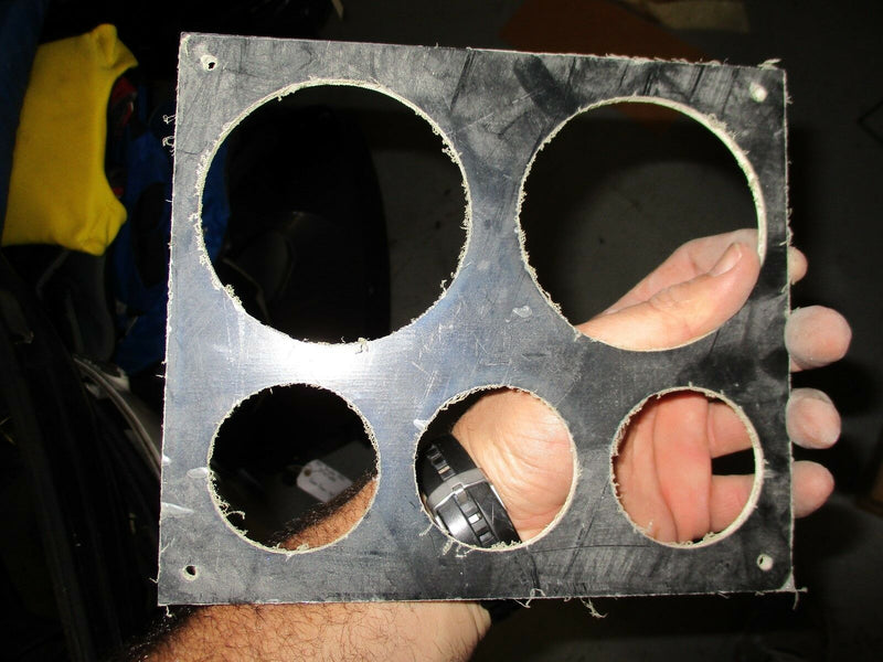 Boat marine guage cluster mount plate precut 2, 3.25",3,2 7x8