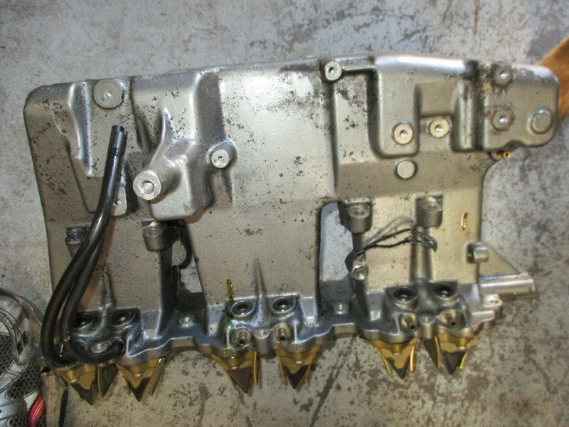 1996 Suzuki DT200 2-stroke outboard intake manifold with reeds 13150-92E30