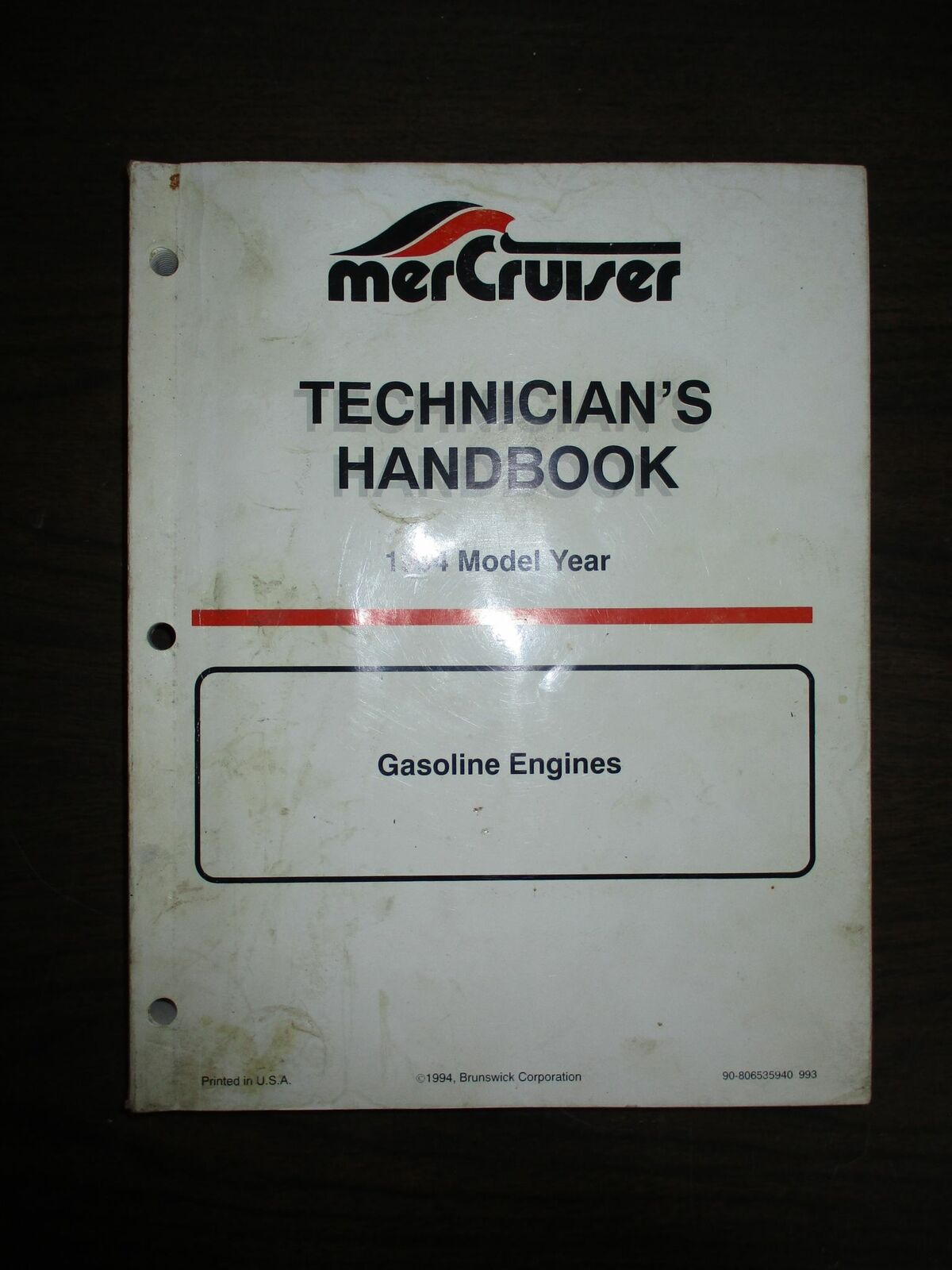 1994 Mercury MerCruiser Technician's Handbook "Gas Engines" [90-806535940]