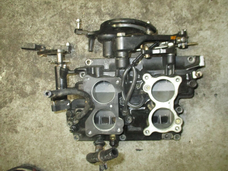 1995 Evinrude 90hp outboard intake manifold with reeds 0397075