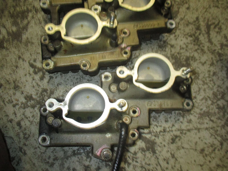 Evinrude Ocean Pro 200 hp outboard intake manifold with reed valve set