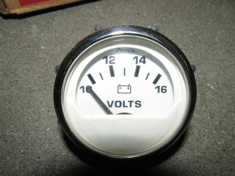Faria outboard white complete volt gauge VP9207A