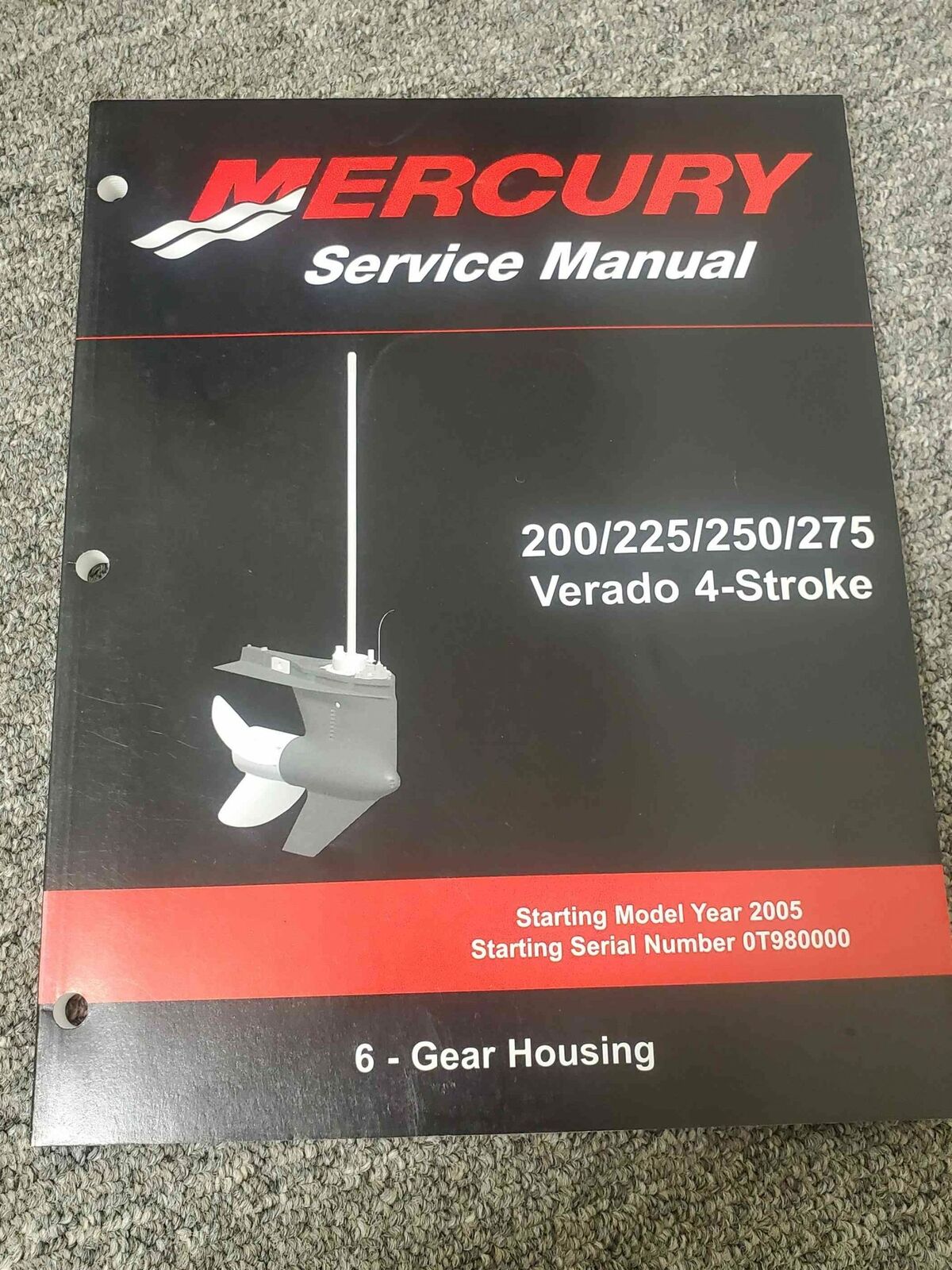 Mercury 200-275 Verado 4-Stroke SM 6: Gear Housing 90-896580600