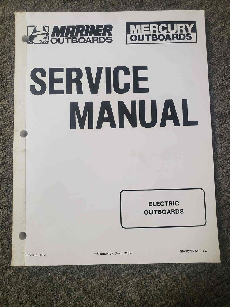 Mercury Mariner Electric Outboards Service Manual [90-16777A1]