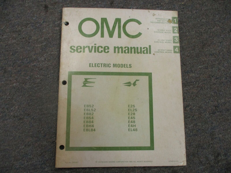 OMC electric outboard service manual