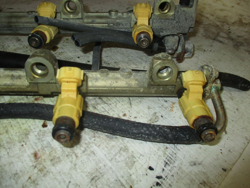 Yamaha 225hp 4 stroke outboard fuel rail with injector set (69J-13160-00-00)