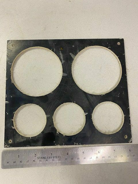 8" by 7" boat gauge mounting plate