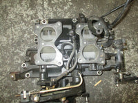 Load image into Gallery viewer, 1995 Johnson 88hp outboard intake manifold with reeds 186549
