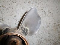Load image into Gallery viewer, 1982 Evinrude 70hp E70ELCNB Painted steel propeller 13 3/8x15p 389948
