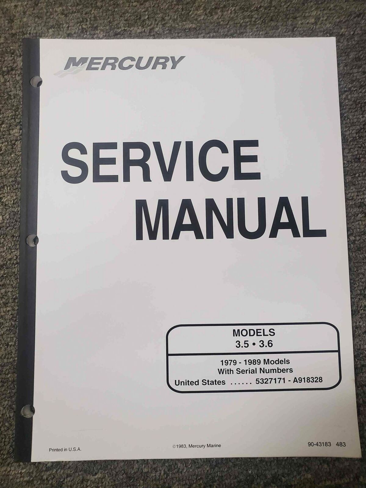Mercury 3.5/3.6 Service Manual [90-43183]