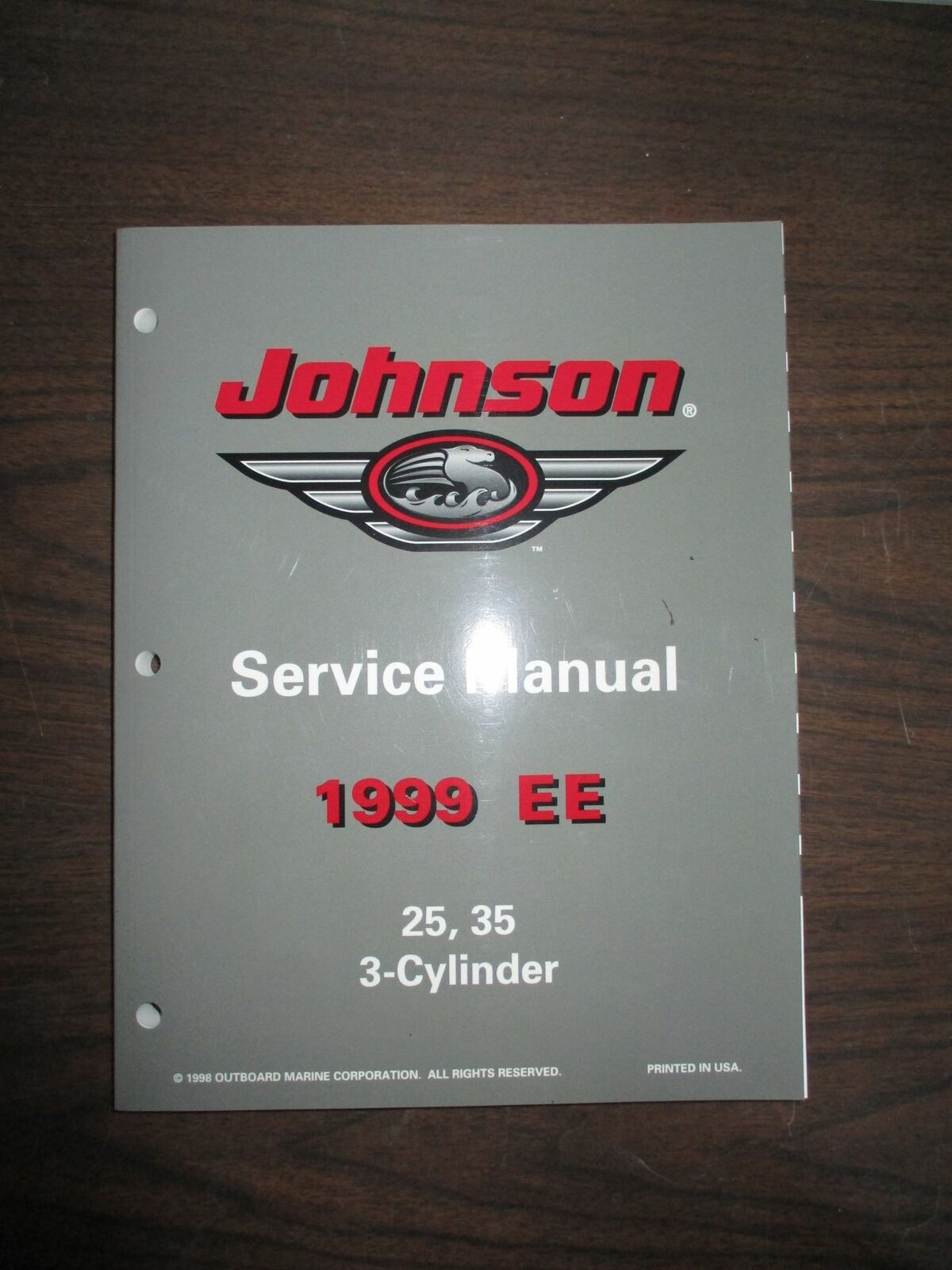 Johnson 1999 EE 25hp 35hp 3-Cylinder Service Manual [P/N: 787029]
