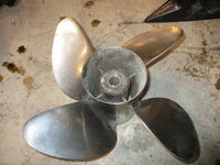 Load image into Gallery viewer, Suzuki DF300 300hp outboard counter rotating 4 blade steel propeller 15 by 14
