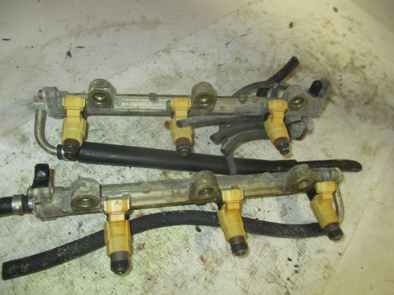 Yamaha 225hp 4 stroke outboard fuel rail with injector set (69J-13160-00-00)