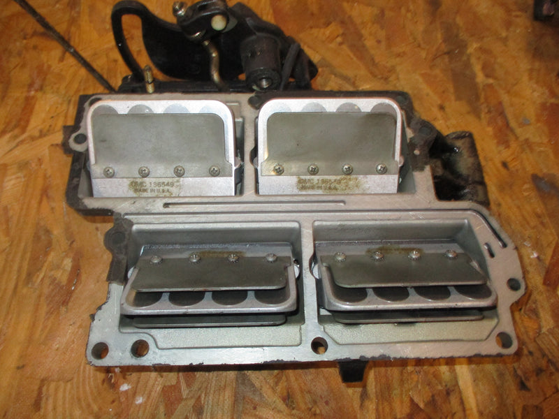Johnson 90hp/115hp 2 stroke outboard intake manifold with reeds