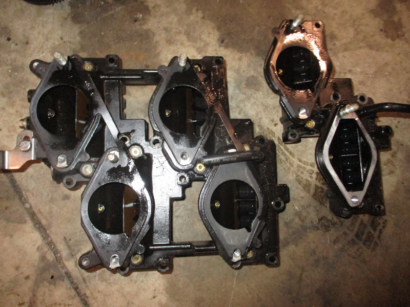 Evinrude Ficht 225hp 2 stroke outboard intake manifold with reeds