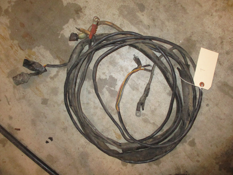 Johnson Evinrude outboard 18' black plug style rigging harness w/ battery cables