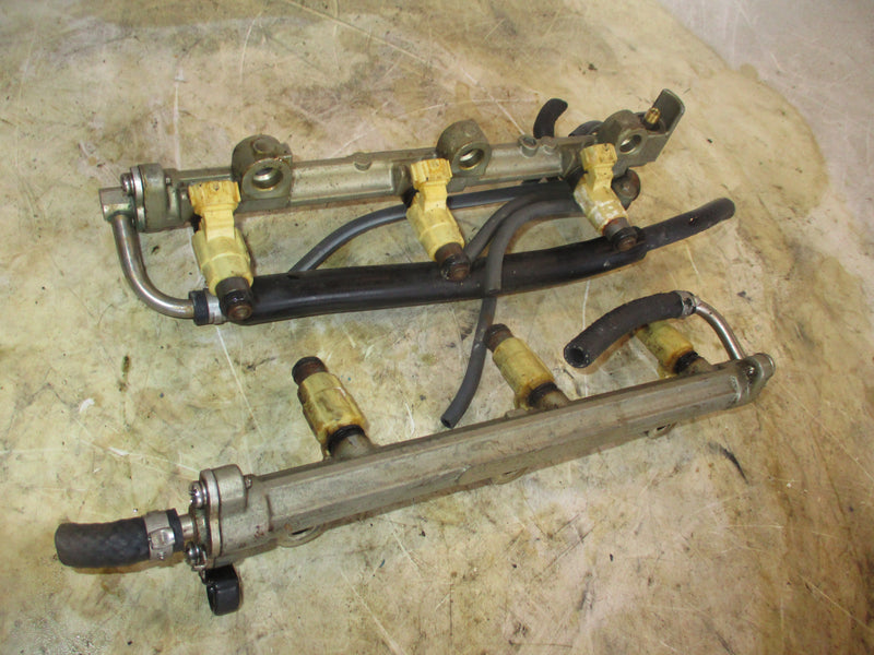 Yamaha 225hp 4 stroke outboard fuel rail and injector set (69J-13761-00-00)
