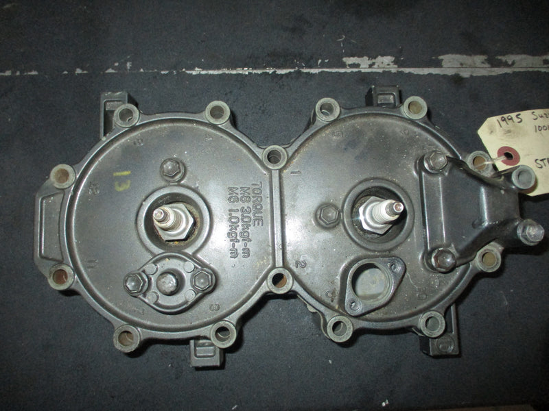 1995 Suzuki DT100 2-stroke outboard starboard cylinder head 11111-87E10-OED