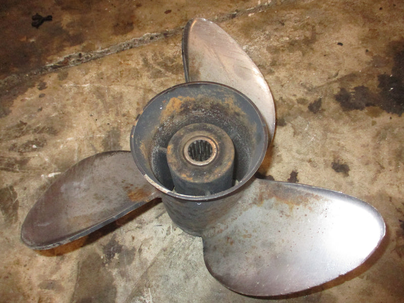 Evinrude ocean pro 225hp outboard stainless steel propeller 14 3/4 x 19 (176617)