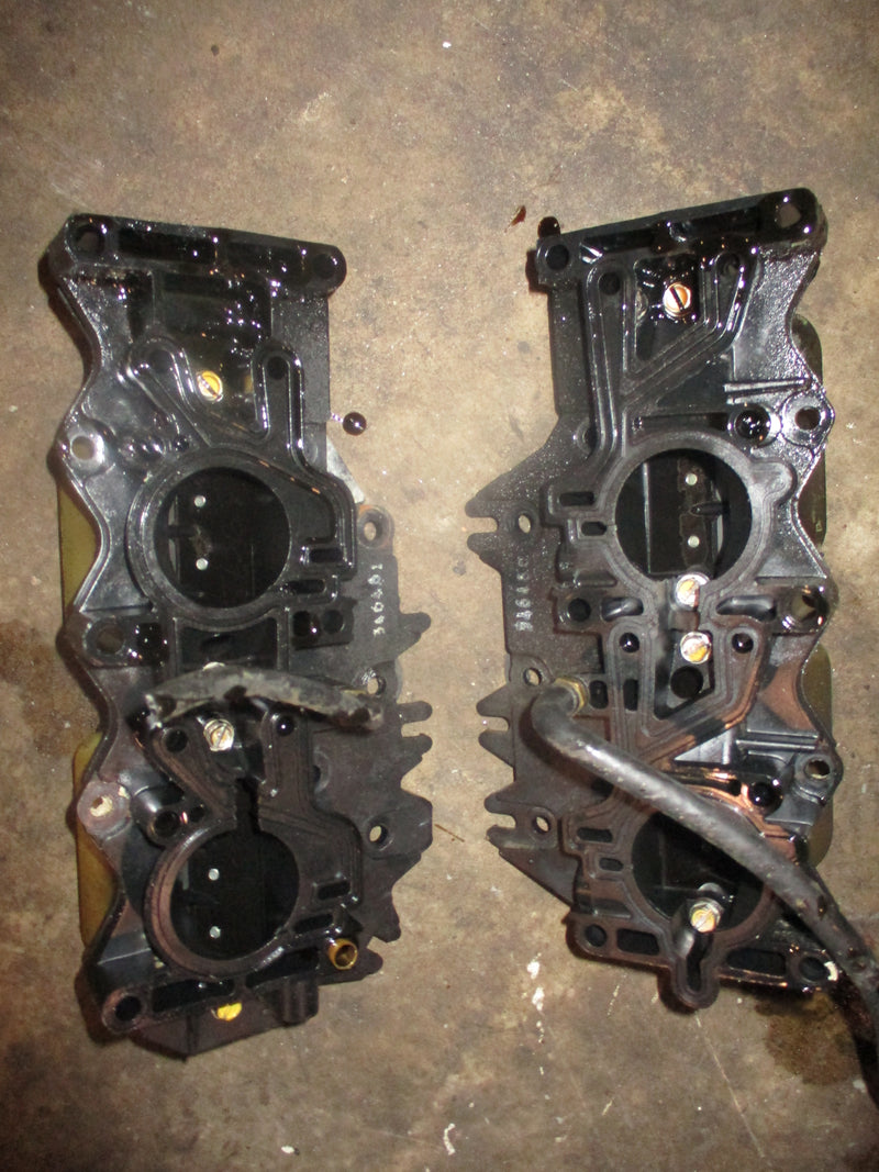 Evinrude Ficht 115hp outboard intake manifold with reed (437591)