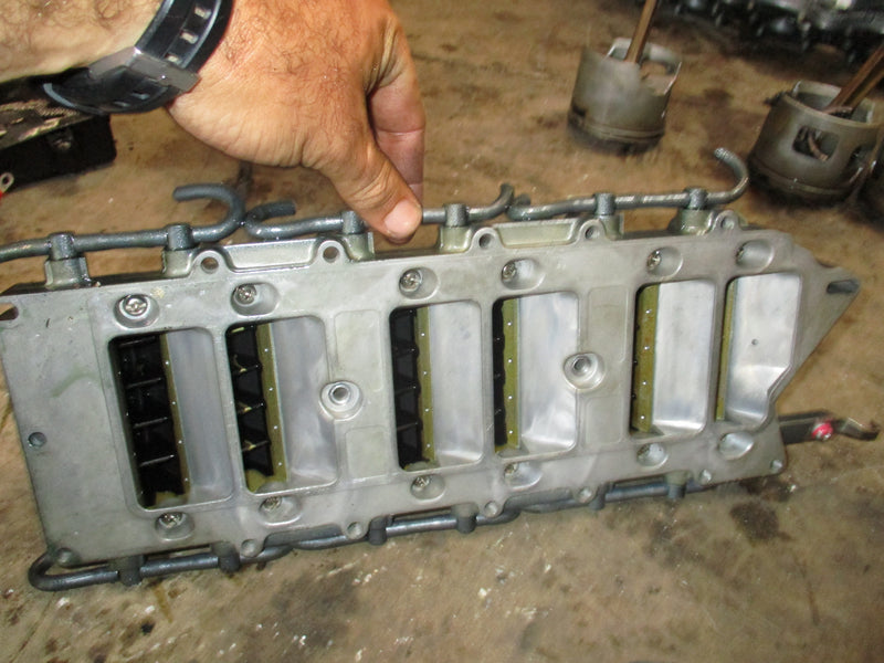 Yamaha OX66 200hp outboard intake manifold with reeds (65L-13624-01-94)
